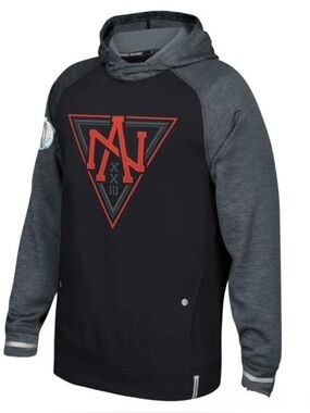 adidas Black Hoodie with Red & Gray Triangle Graphic 2016 World Cup hockey